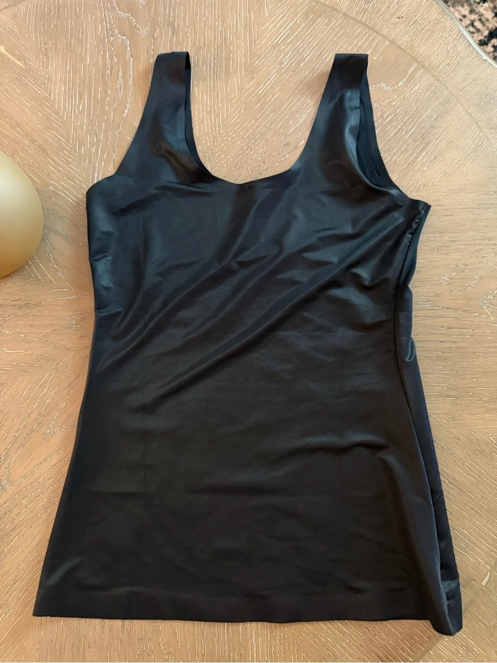 SPANX Black Shaping Bodysuit with Red Logo Tag